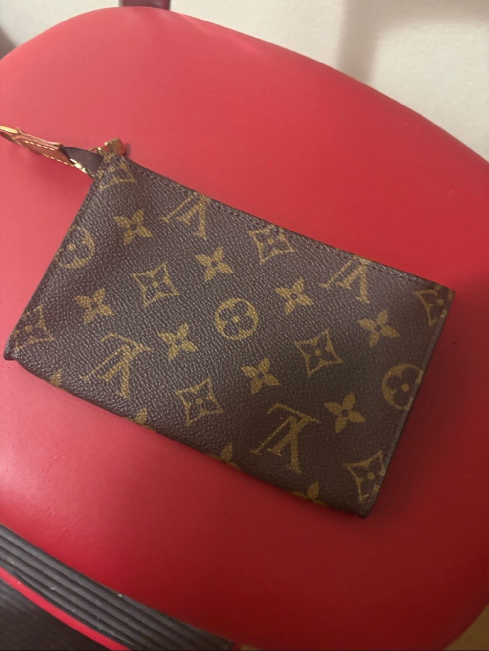 Louis Vuitton Brown Monogram Canvas Wristlet Pouch